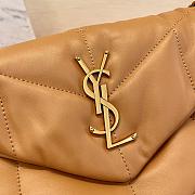 Fortok Saint Laurent Loulou Puffer Quilted Lambskin Bag in Brown 29x17x11cm - 6