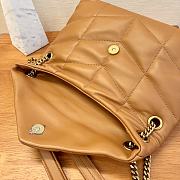 Fortok Saint Laurent Loulou Puffer Quilted Lambskin Bag in Brown 29x17x11cm - 5