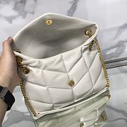 Fortok Saint Laurent Loulou Puffer Quilted Lambskin Bag in White 29x17x11cm - 3