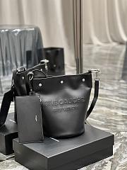 Fortok Saint Laurent Rive Gauche Bucket Bag In Black - 1