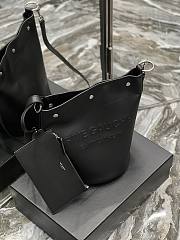 Fortok Saint Laurent Rive Gauche Bucket Bag In Black - 3