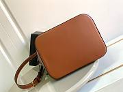 Fortok Celine Felt Fabric Cow Leather Bucket Bag 33x27x17cm - 6