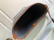 Fortok Celine Felt Fabric Cow Leather Bucket Bag 33x27x17cm - 3
