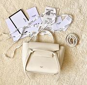 Fortok Celine Belt Bag In Grained Calfskin White 20x20x10cm - 1