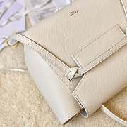 Fortok Celine Belt Bag In Grained Calfskin White 20x20x10cm - 6