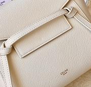 Fortok Celine Belt Bag In Grained Calfskin White 20x20x10cm - 3