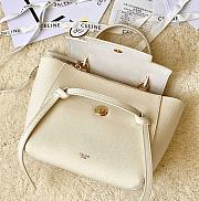 Fortok Celine Belt Bag In Grained Calfskin White 20x20x10cm - 2