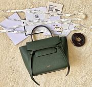 Fortok Celine Belt Bag In Grained Calfskin Green 20x20x10cm - 1