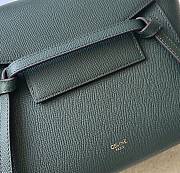 Fortok Celine Belt Bag In Grained Calfskin Green 20x20x10cm - 5