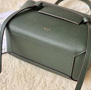 Fortok Celine Belt Bag In Grained Calfskin Green 20x20x10cm - 2