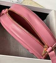 Fortok Celine Oval Cuir Triomphe Bag in Pink 20x15x6cm - 3
