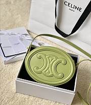Fortok Celine Oval Cuir Triomphe Bag in Green 20x15x6cm - 1