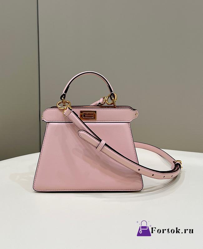 Fortok Fendi Peekaboo  Iseeyou Petite Bag in Pink 20x11x15cm - 1