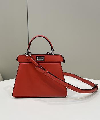 Fortok Fendi Peekaboo Iseeyou Petite Bag in Red 20x11x15cm