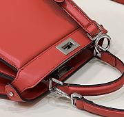 Fortok Fendi Peekaboo Iseeyou Petite Bag in Red 20x11x15cm - 6