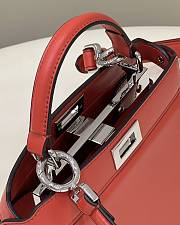 Fortok Fendi Peekaboo Iseeyou Petite Bag in Red 20x11x15cm - 5
