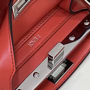 Fortok Fendi Peekaboo Iseeyou Petite Bag in Red 20x11x15cm - 4