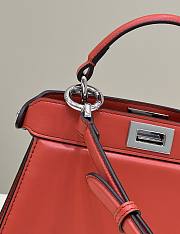 Fortok Fendi Peekaboo Iseeyou Petite Bag in Red 20x11x15cm - 3