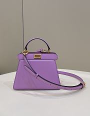 Fortok Fendi Peekaboo Iseeyou Petite Bag in Purple 20x11x15cm - 1