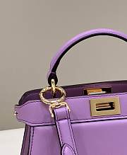 Fortok Fendi Peekaboo Iseeyou Petite Bag in Purple 20x11x15cm - 2