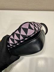 Fortok Prada Symbole Leather And Fabric Bag in Black and Purple - 2