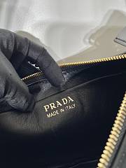 Fortok Prada Moon Leather Bag in Black 22.5x18.5x6.5cm - 6