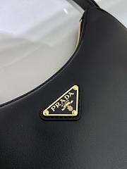 Fortok Prada Moon Leather Bag in Black 22.5x18.5x6.5cm - 5
