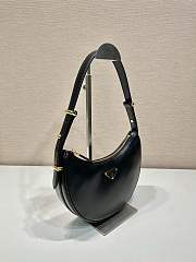 Fortok Prada Moon Leather Bag in Black 22.5x18.5x6.5cm - 3