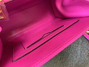 Fortok Valentino One Stud Sheepskin Handbag in Pink 24x18x10cm - 2
