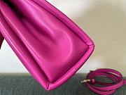 Fortok Valentino One Stud Sheepskin Handbag in Pink 24x18x10cm - 4