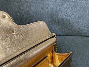 Fortok Valentino VLogo Signature Diamond Buckle Calfskin Shoulder Bag in Gold - 5