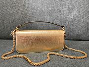 Fortok Valentino VLogo Signature Diamond Buckle Calfskin Shoulder Bag in Gold - 4