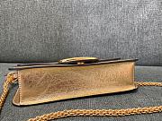 Fortok Valentino VLogo Signature Diamond Buckle Calfskin Shoulder Bag in Gold - 3