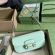 Fortok Gucci Horsebit 1955 Shoulder Bag in Green 24x13x5cm - 5