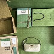 Fortok Gucci Marmont Shoulder Bag in White 23x12x10cm - 3