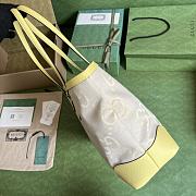 Fortok Gucci Ophidia Jumbo GG Tote Bag in Beige/Yellow 38x28x14cm - 6