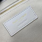 Fortok Saint Laurent Le5A7 White Snakeskin Hobo Bag 24.5x16x6cm - 3