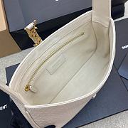 Fortok Saint Laurent Le5A7 White Snakeskin Hobo Bag 24.5x16x6cm - 2