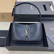 Fortok Saint Laurent Le5A7 Black Snakeskin Hobo Bag 24.5x16x6cm - 1
