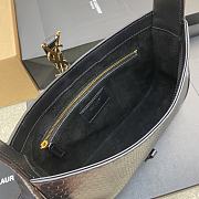 Fortok Saint Laurent Le5A7 Black Snakeskin Hobo Bag 24.5x16x6cm - 6