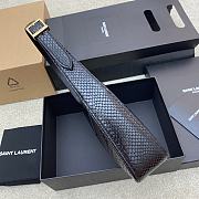 Fortok Saint Laurent Le5A7 Black Snakeskin Hobo Bag 24.5x16x6cm - 5