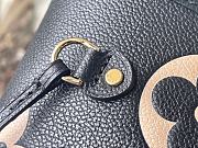 Fortok Louis Vuitton Neverfull MM Monogram Empreinte Bag Black/Beige M58907 31x28x14cm - 2