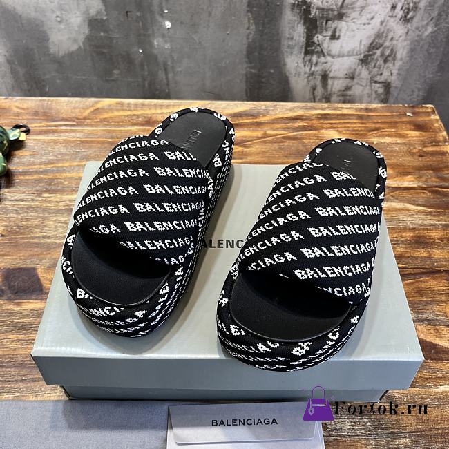 Fortok Balenciaga Slippers No.1 in Black - 1