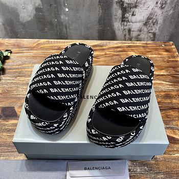 Fortok Balenciaga Slippers No.1 in Black