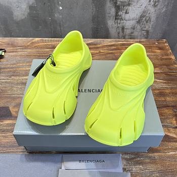 Fortok Balenciaga Mold Closed Rubber Sandals Neon Green