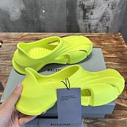 Fortok Balenciaga Mold Closed Rubber Sandals Neon Green - 4