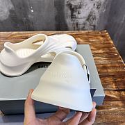 Fortok Balenciaga Mold Closed Rubber Sandals White  - 3