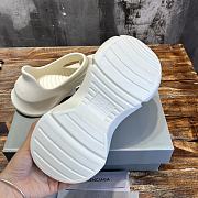 Fortok Balenciaga Mold Closed Rubber Sandals White  - 6