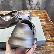 Fortok Balenciaga Mold Closed Rubber Sandals Grey - 5