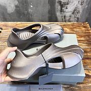 Fortok Balenciaga Mold Closed Rubber Sandals Grey - 4